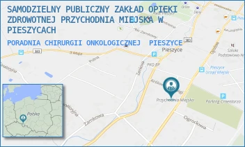 PORADNIA CHIRURGII ONKOLOGICZNEJ - SAMODZIELNY PUBLICZNY ZAKŁAD OPIEKI ZDROWOTNEJ PRZYCHODNIA MIEJSKA W PIESZYCACH - UL. KRÓLOWEJ JADWIGI 1, PIESZYCE