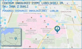PORADNIA CHIRURGII ONKOLOGICZNEJ - CENTRUM ONKOLOGII ZIEMI LUBELSKIEJ IM. ŚW. JANA Z DUKLI - DRA KAZIMIERZA JACZEWSKIEGO 7,  LUBLIN