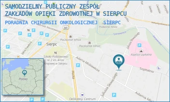 PORADNIA CHIRURGII ONKOLOGICZNEJ - SAMODZIELNY PUBLICZNY ZESPÓŁ ZAKŁADÓW OPIEKI ZDROWOTNEJ W SIERPCU - SŁOWACKIEGO 32,  SIERPC