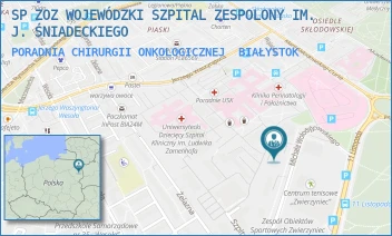 PORADNIA CHIRURGII ONKOLOGICZNEJ - SP ZOZ WOJEWÓDZKI SZPITAL ZESPOLONY IM. J. ŚNIADECKIEGO - WOŁODYJOWSKIEGO 2/1,  BIAŁYSTOK