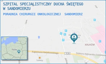 PORADNIA CHIRURGII ONKOLOGICZNEJ - SZPITAL SPECJALISTYCZNY DUCHA ŚWIĘTEGO W SANDOMIERZU - SCHINZLA 13,  SANDOMIERZ