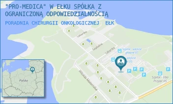 PORADNIA CHIRURGII ONKOLOGICZNEJ - "PRO-MEDICA" W EŁKU SPÓŁKA Z OGRANICZONĄ ODPOWIEDZIALNOŚCIĄ - BARANKI 24, EŁK