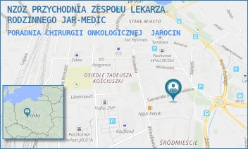 PORADNIA CHIRURGII ONKOLOGICZNEJ - NZOZ PRZYCHODNIA ZESPOŁU LEKARZA RODZINNEGO JAR-MEDIC - HALLERA 9, JAROCIN
