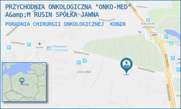 PORADNIA CHIRURGII ONKOLOGICZNEJ - PRZYCHODNIA ONKOLOGICZNA "ONKO-MED" A&amp;M RUSIN SPÓŁKA JAWNA - ZAKŁADOWA 5E,  KONIN