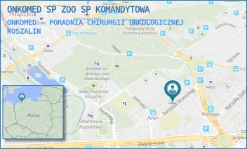 ONKOMED - PORADNIA CHIRURGII ONKOLOGICZNEJ - ONKOMED SP ZOO SP KOMANDYTOWA - BARTOSZA GŁOWACKIEGO 7, KOSZALIN